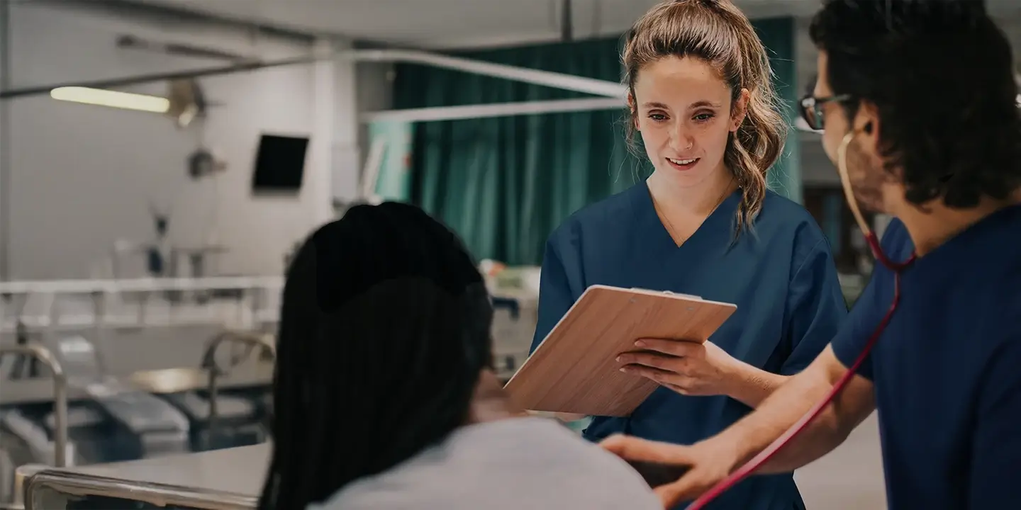 nurse with patient